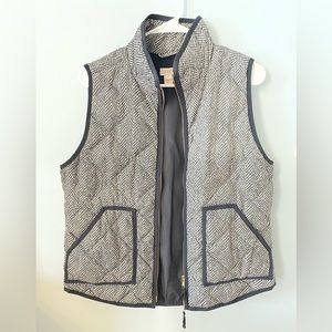 J Crew Herringbone Puffer Vest